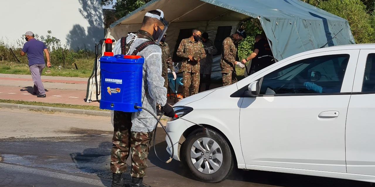 Caçapava recebe apoio do exército para ações de combate a pandemia