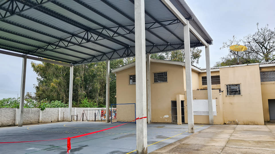 Inauguração da quadra poliesportiva na Escola Inocêncio Prates Chaves