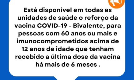 Covid-19: reforço da vacina bivalente está disponível