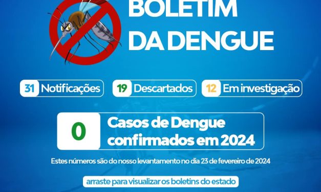 Secretaria de Saúde divulga boletim informativo sobre a Dengue