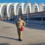 Bombeira Civil caçapavana atua em partida no Beira Rio