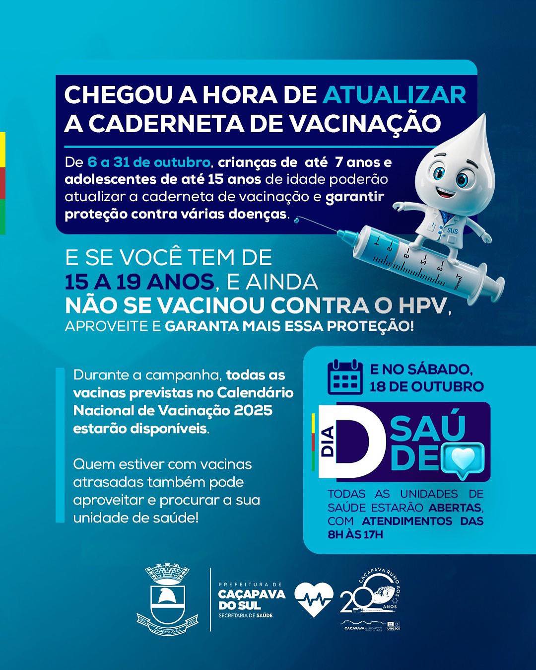 É hora de atualizar a caderneta de vacinação