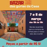 Casa de Cultura realiza bazar solidário para financiar projeto coletivo