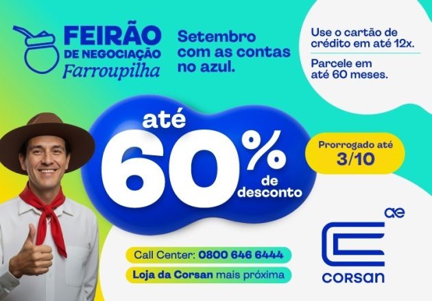 Corsan prorroga Feirão de descontos_crédito Divulgação