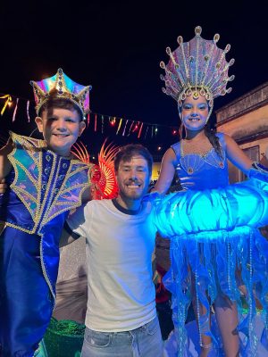 Rafha com membros da Corte Infantil do Carnaval de Lavras 2026